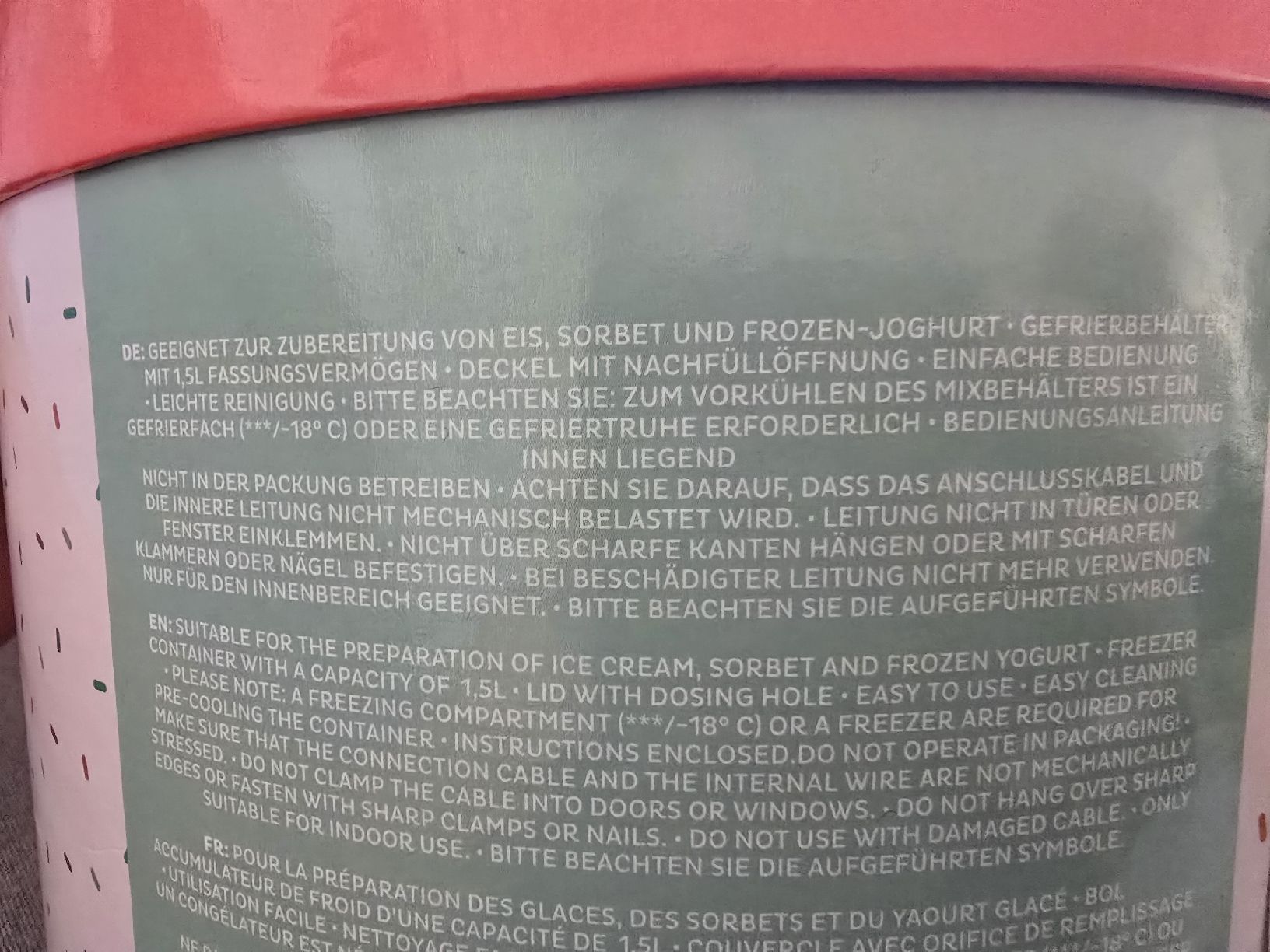 Elettrodomestici da cucina: Eismaschine 1.5 Liter Neu! – Nuovo e nell'imballaggio originale da Bellikon venduto da GadgetPlace 2