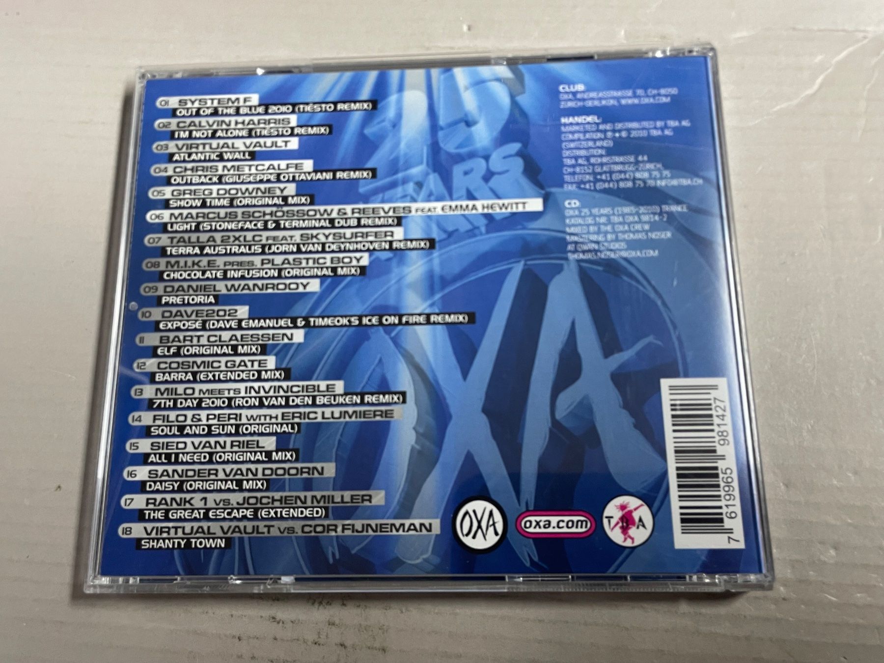 CD: 25 Years OXA Trance - RAR – Usato da Muri b. Bern venduto da AdidasCollector 1