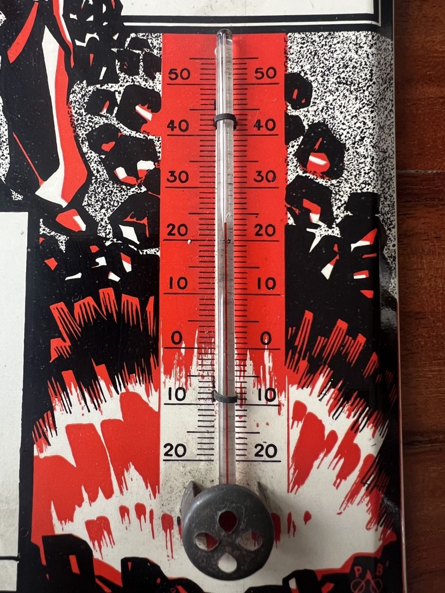 Ecriteaux: Altes Blechschild Thermometer, 88 Senones, Top! – D'occasion à Mellingen par Oelquelle 1