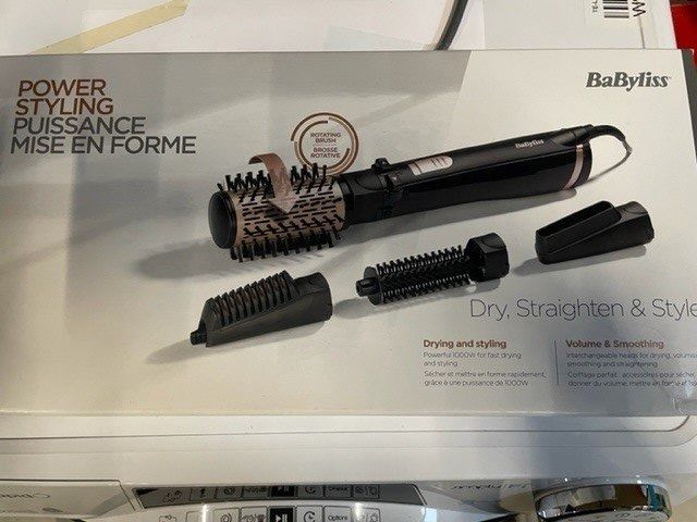 BABYLISS AS960E Beliss Big Hair 1000 Warmluftbürste (Rosa/Sc (Neu ...