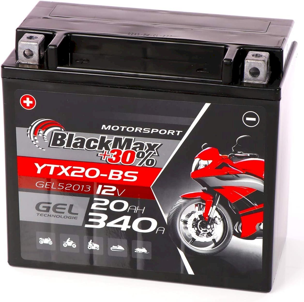 Batterie: BlackMax CTX20-BS Motorradbatterie – Nuovo e nell'imballaggio originale da Bottighofen venduto da zaap 2