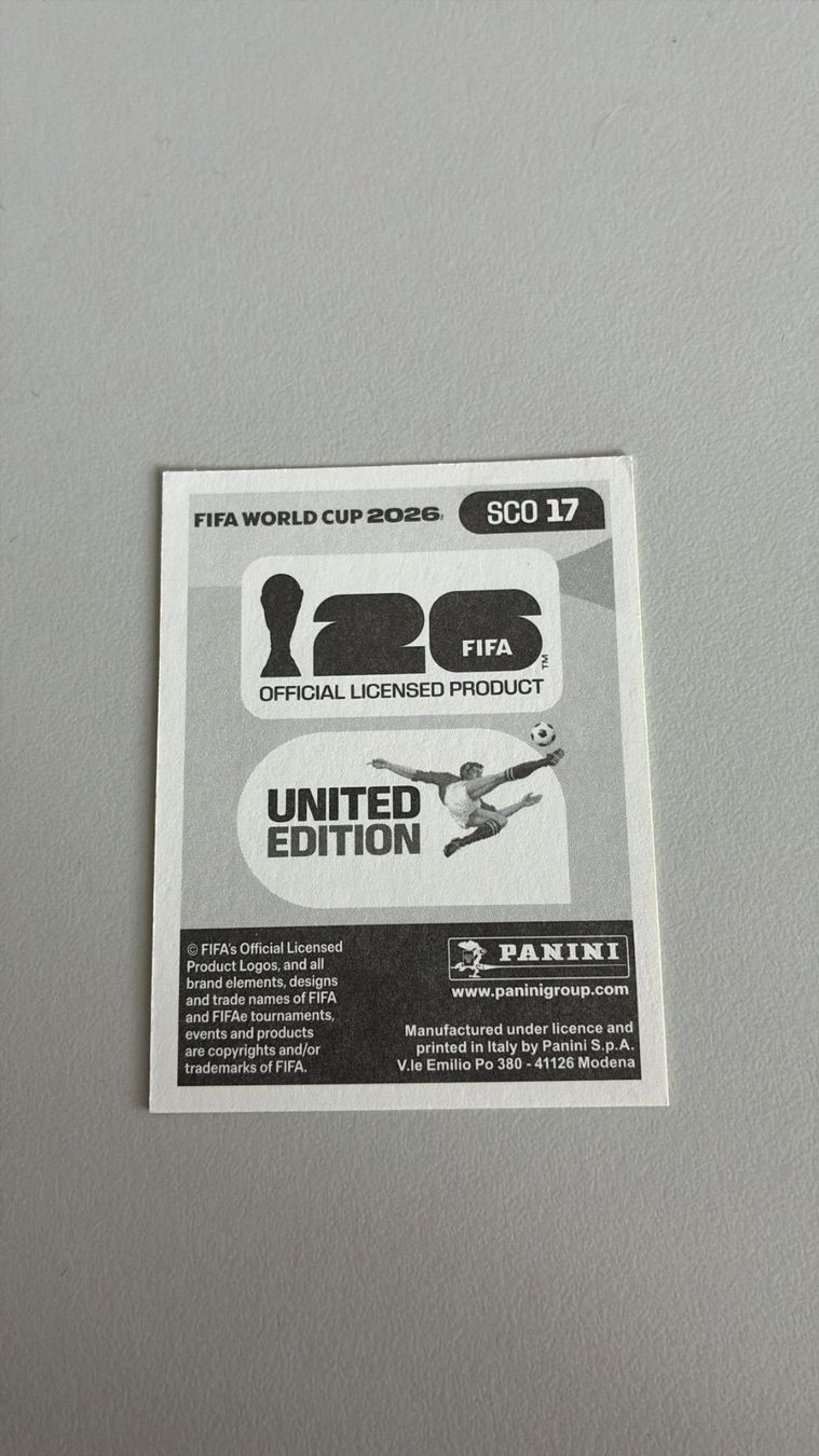 Panini Carte collezionabili: Carte panini 2026 - SCO 17 – Nuovo (secondo la descrizione) da La Neuveville venduto da Ibo2300 1