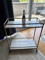 Servierwagen, Gold, Marmor Muster - guter Zustand!