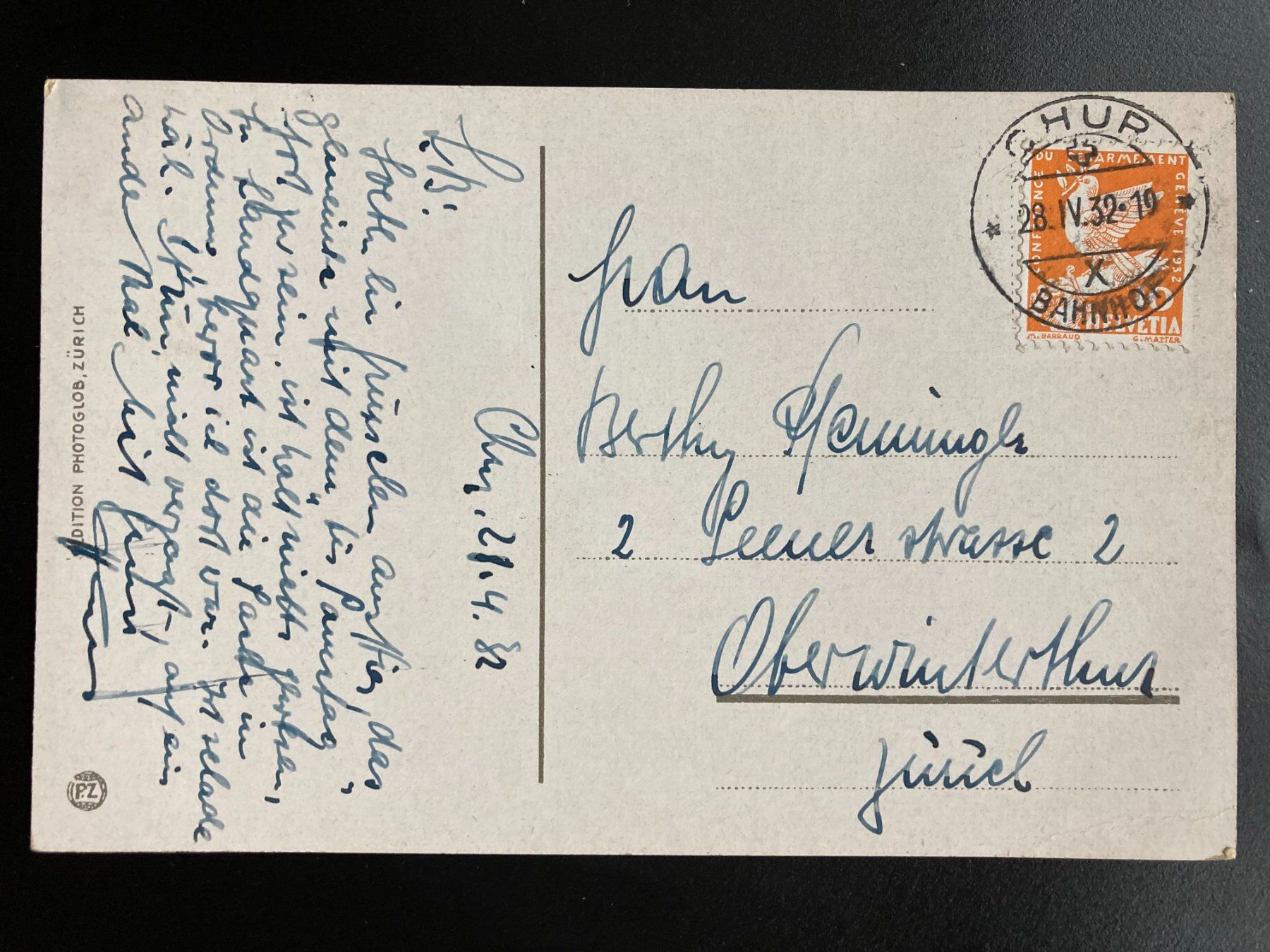 Cartoline postali: Schweiz 1932 AK Chur – Usato da Liestal venduto da schnueps 1
