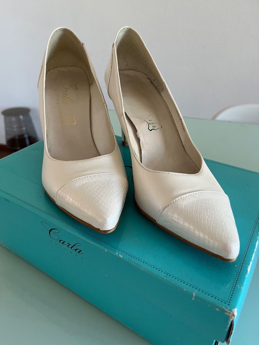 Damenschuhe: Scarpe eleganti color perla in cuoio – Gebraucht aus Breganzona von sma_bp8f 1