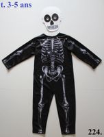 Costume squelette / Skelett     t. 3 - 5 ans