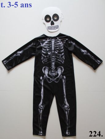 Costume squelette / Skelett     t. 3 - 5 ans