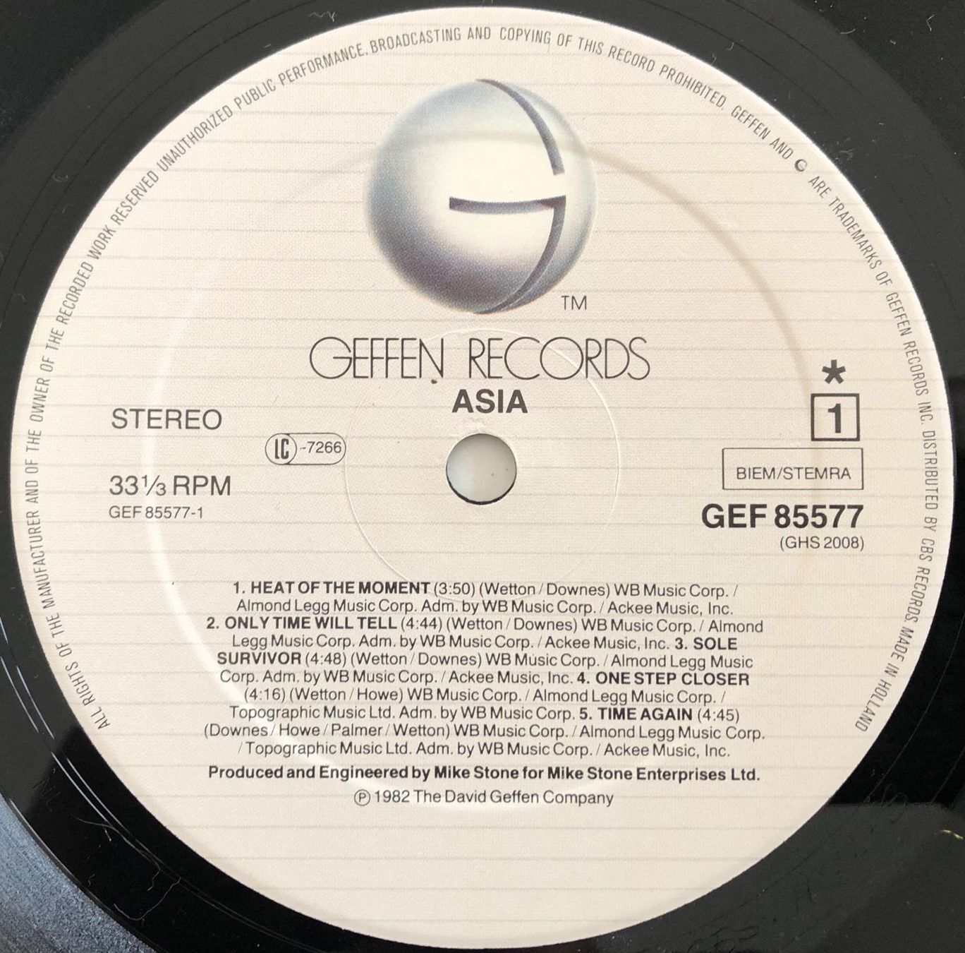 Vinyles: ASIA - ASIA – D'occasion à Poliez-Pittet par Newtown-Records 3