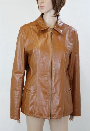 Esprit Damen Lederjacke Jacke Echtleder /wie Neu/braun/Gr.L