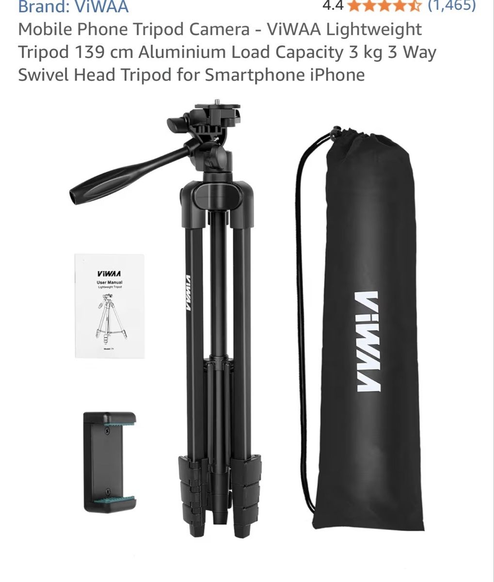 Treppiedi & Teste: VIWAA T1 Tripod Travel  – Nuovo (secondo la descrizione) da Schaffhausen venduto da vandemonian 5