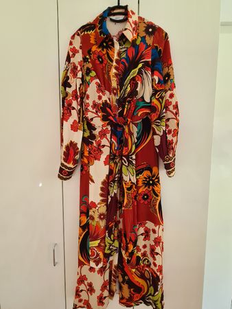 Next Maxikleid, Gr. 36, bunt gemustert, Herbstchic!