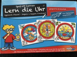 Lernspiel "Lern die Uhr" - Noris, vollständig & top!