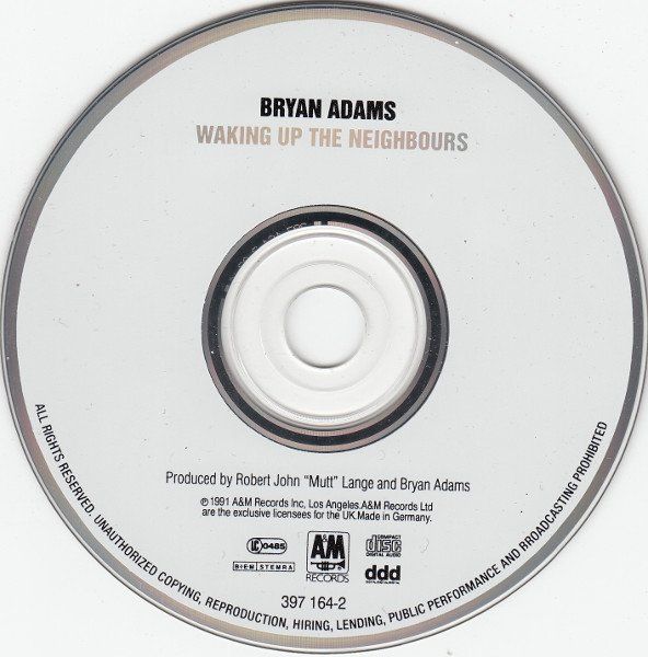 CD: Bryan Adams - Waking Up the Neighbours – Usato da Unterbäch venduto da eqlut 2