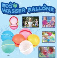 Wiederverwendbare ECO Wasserballone / Wasserbomben 6 Stück