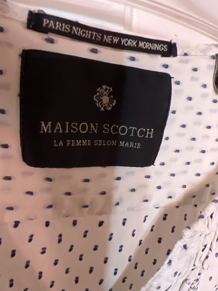 Maison Scotch Chemisiers: Maison Scotch Bluse weiss Punkte Grösse 1 – D'occasion à Bern par LinoM 1
