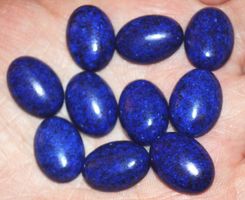 Deko - Heilsteine X-70– Lapislazuli – Oval 13x18mm -10 Stück