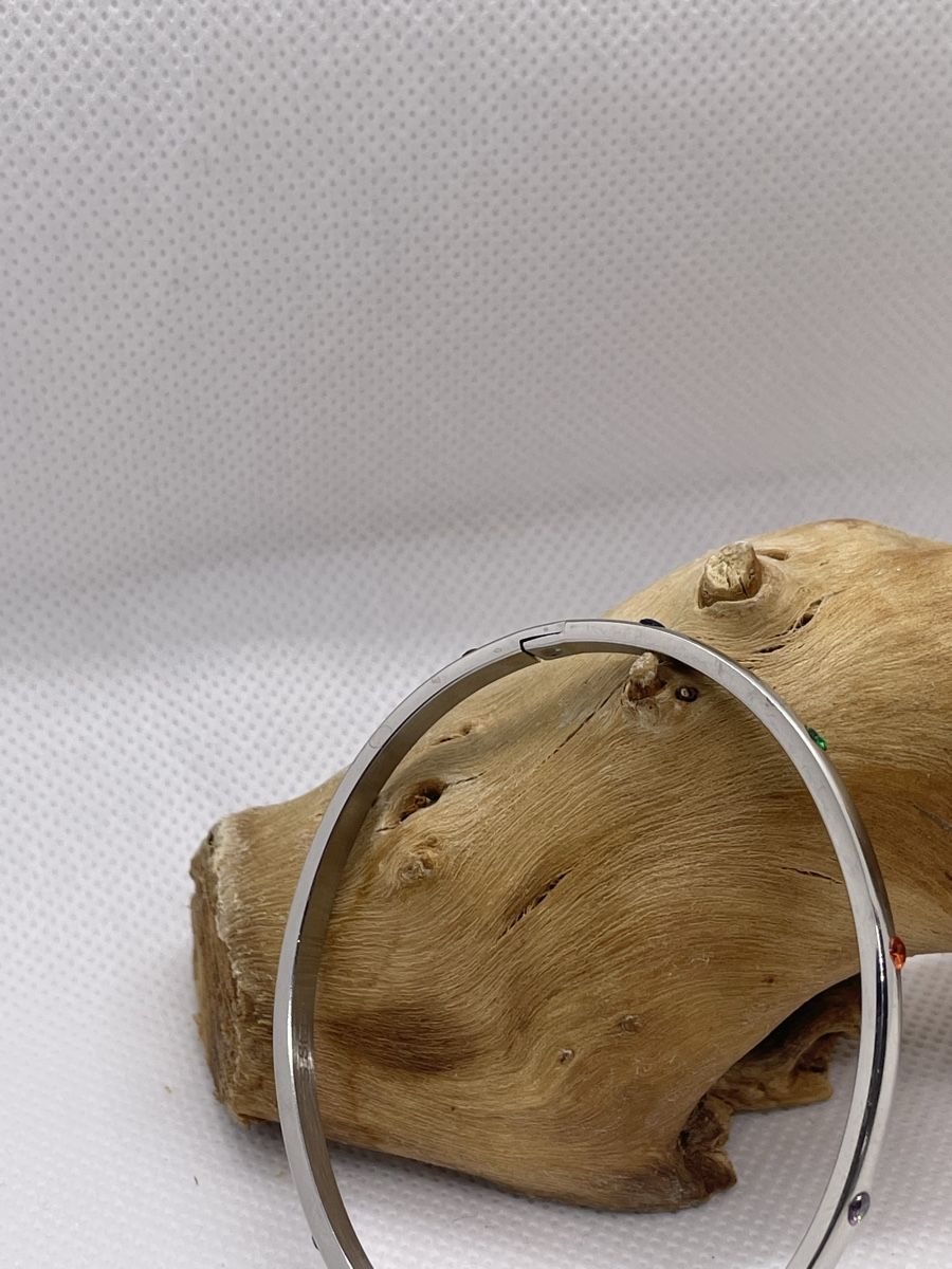 Armbänder & -reifen: Edelstahl Armreif mit Farbsteinen, Grösse S/M – Neu und originalverpackt aus Zürich von dun_k7s7 2