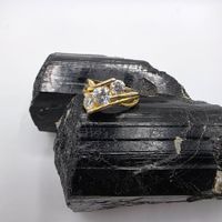 Schöner Silberring vergoldet Grösse 55