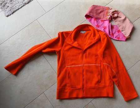 Only You Fleece Jacke Orange, Gr. XL/176,