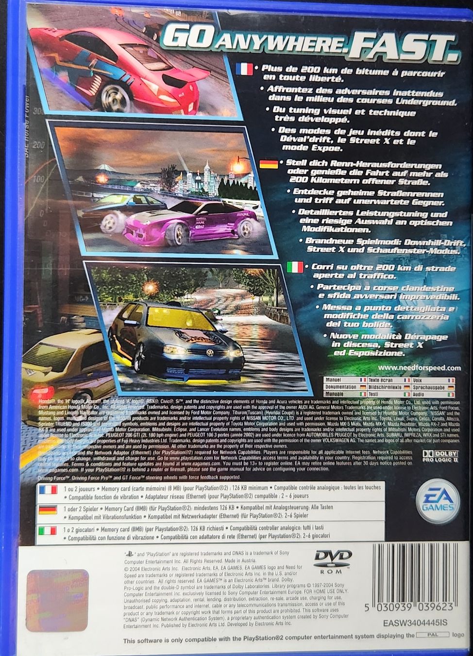 Sony Giochi: Need for Speed Underground 2 PlayStation 2 – Usato da Benglen venduto da Lewingman 1