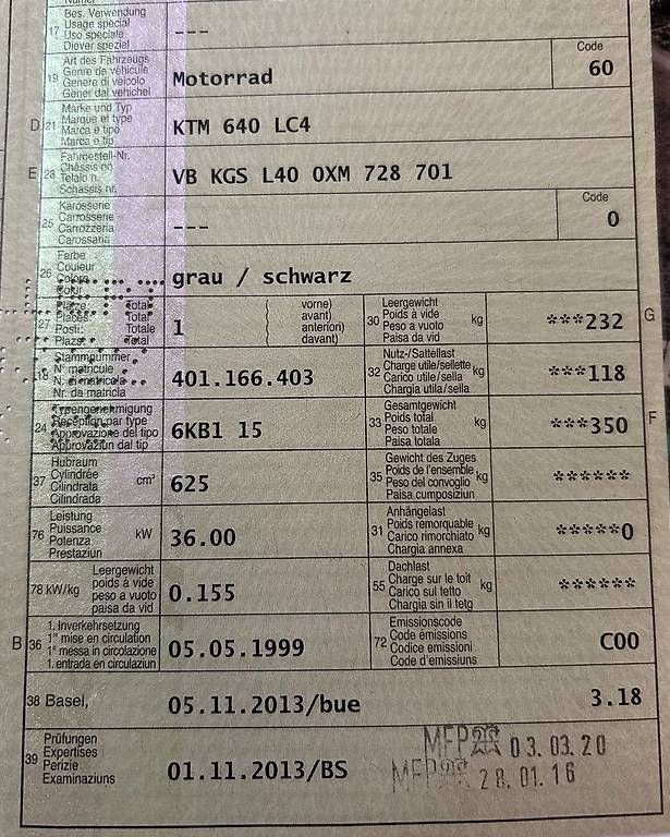 Strada: KTM 640 LC4 – Usato da Münchenstein venduto da taz_l57r 4