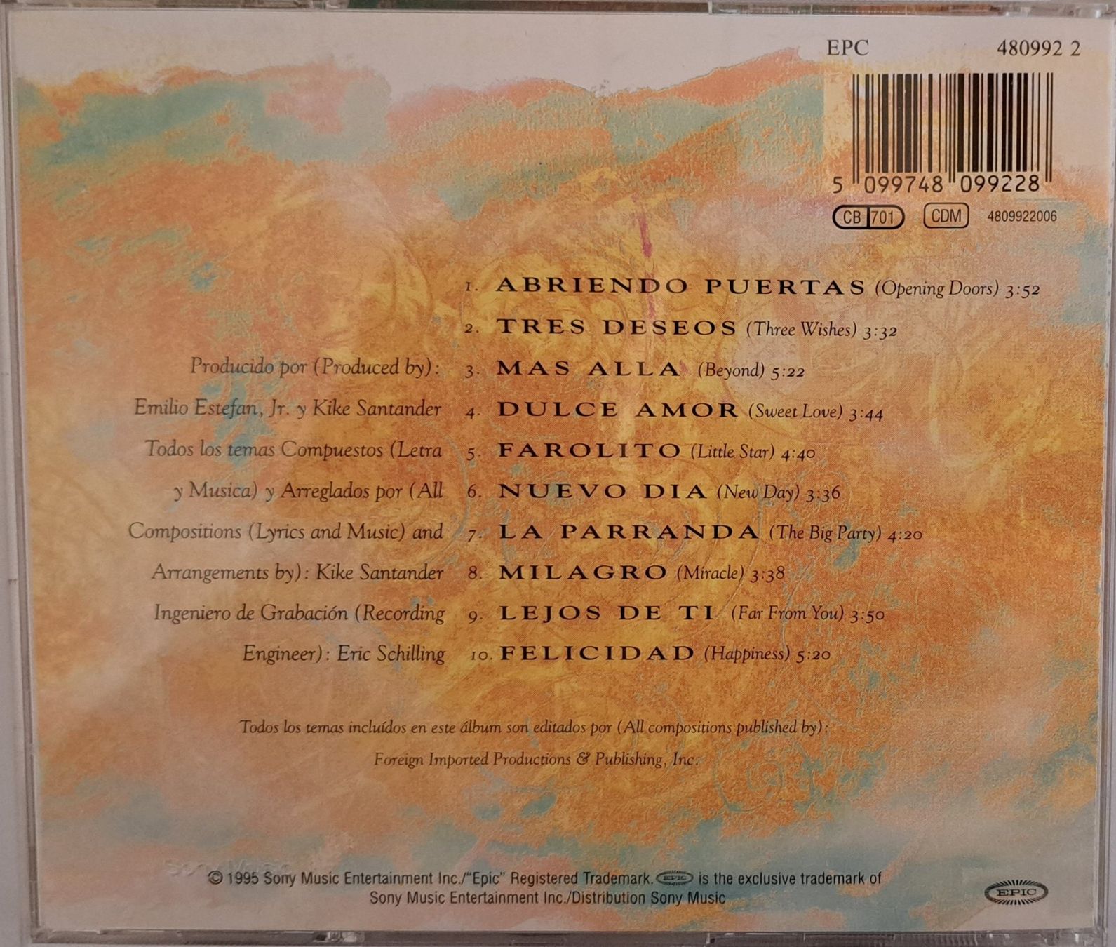 CDs: GLORIA ESTEFAN "- ABRIENDO PUERTAS" – D'occasion à Tenniken par mik_6mxg 1