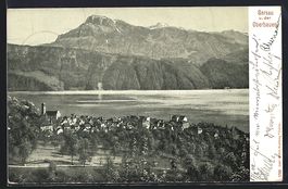 Gersau, Blick über den Ort auf den See