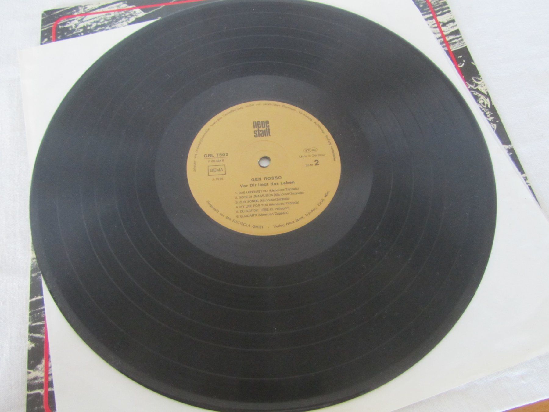 Schallplatten: Gen Rosso:  Vor Dir liegt das Leben – Gebraucht aus Seengen von mikelele 2
