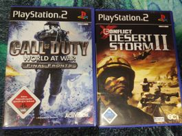Jeux PS2 Call of Duty et Conflict Desert Storm 2 DE