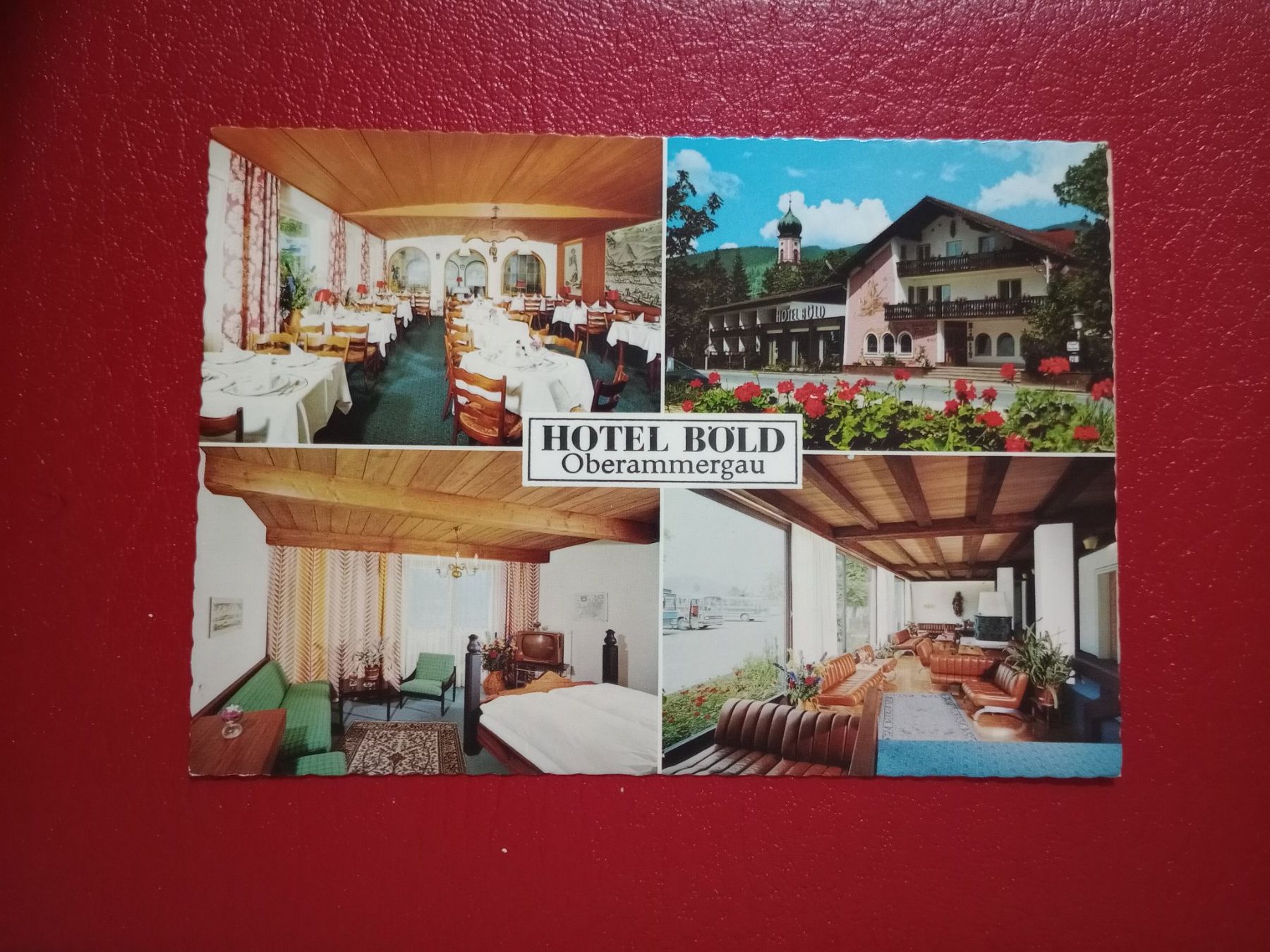 Cartoline postali: Oberammergau Hotel Böld AK Werbung – Usato da Küttigen venduto da Melisch1000