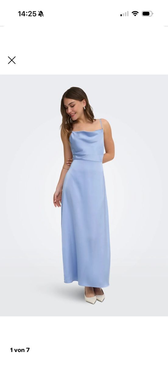 Only Robes: Seidenkleid hellblau Only Grösse S neu – Neuf avec emballage d'origine à Meilen par ann_kr79