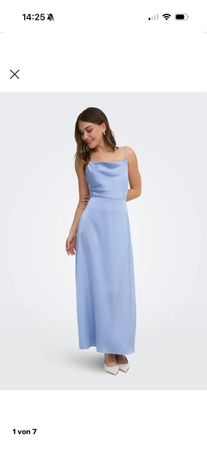 Seidenkleid hellblau Only Grösse S neu