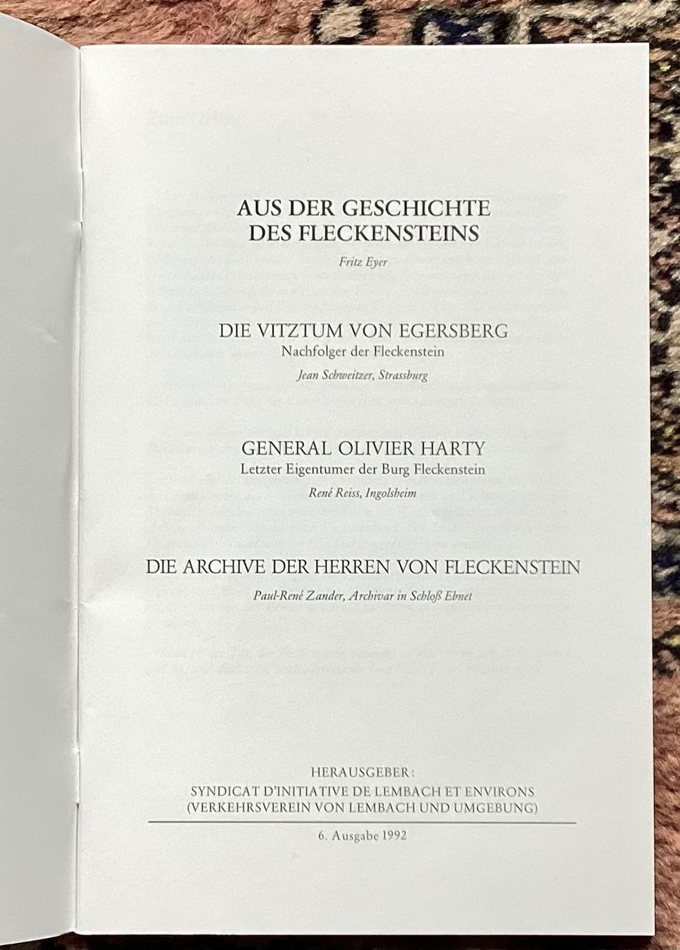 Libri: Burg Fleckenstein – Usato da Reinach BL venduto da Linda013 2