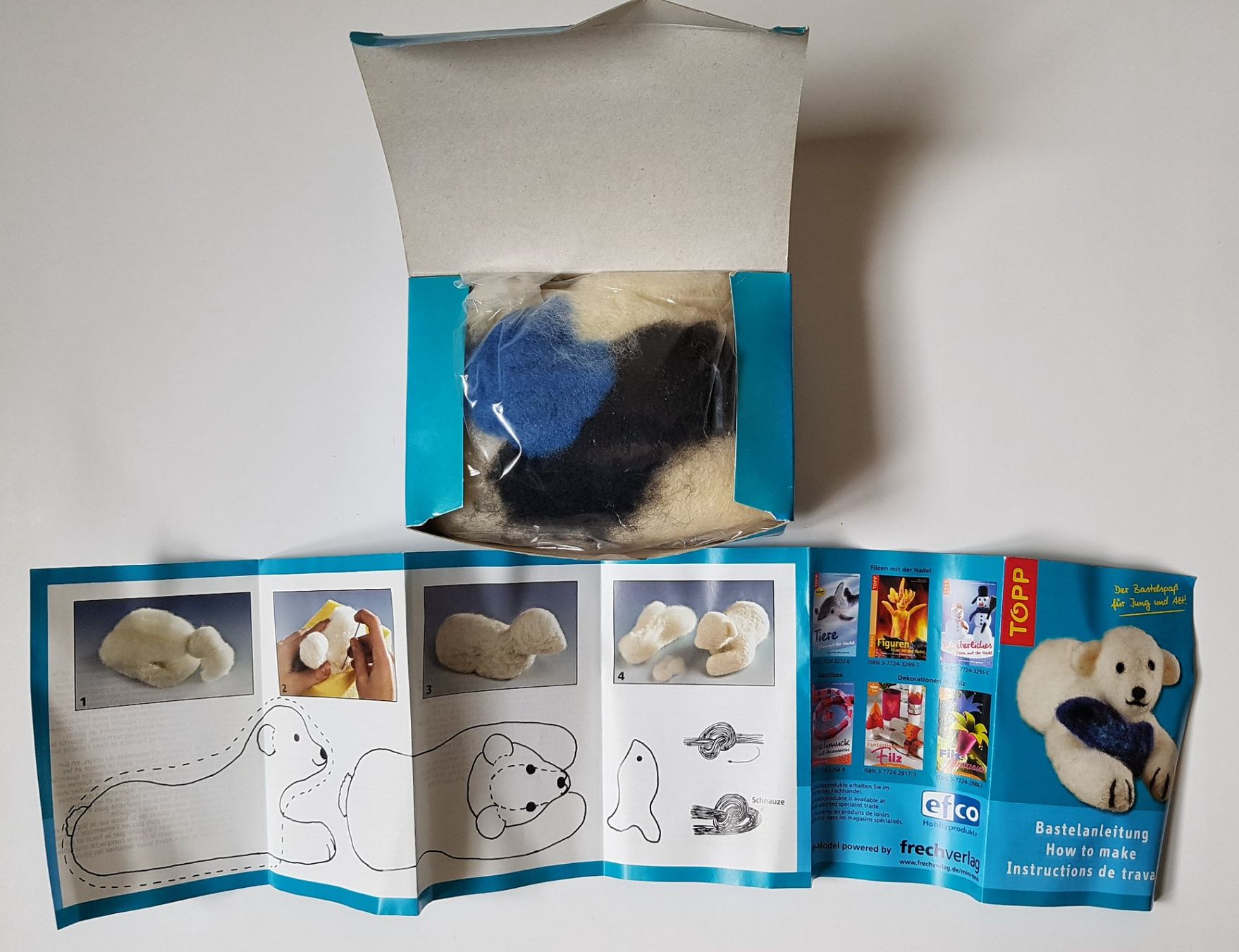 Kit bricolage: Kreativset Filzen, Sujet Eisbär / NEU – Nuovo e nell'imballaggio originale da Dürrenäsch venduto da Bastelnde 2