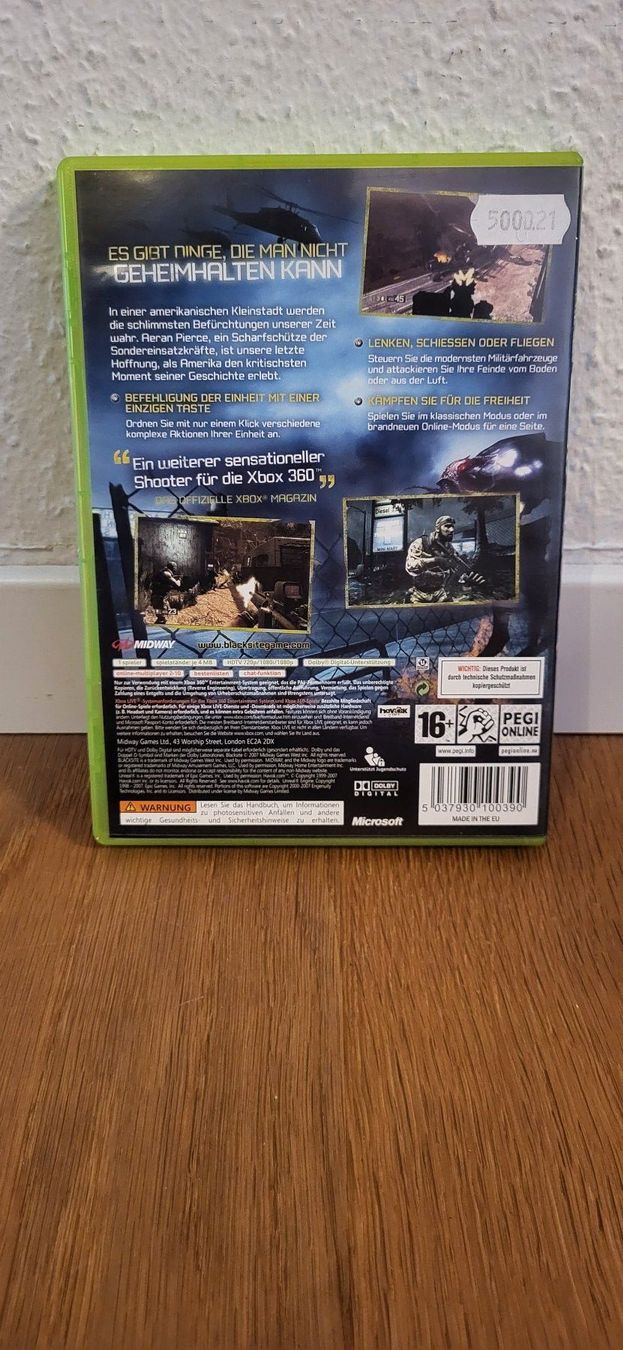 Microsoft Giochi: Xbox 360 - Blacksite – Usato da Münsingen venduto da DigitaleSpielecke 1