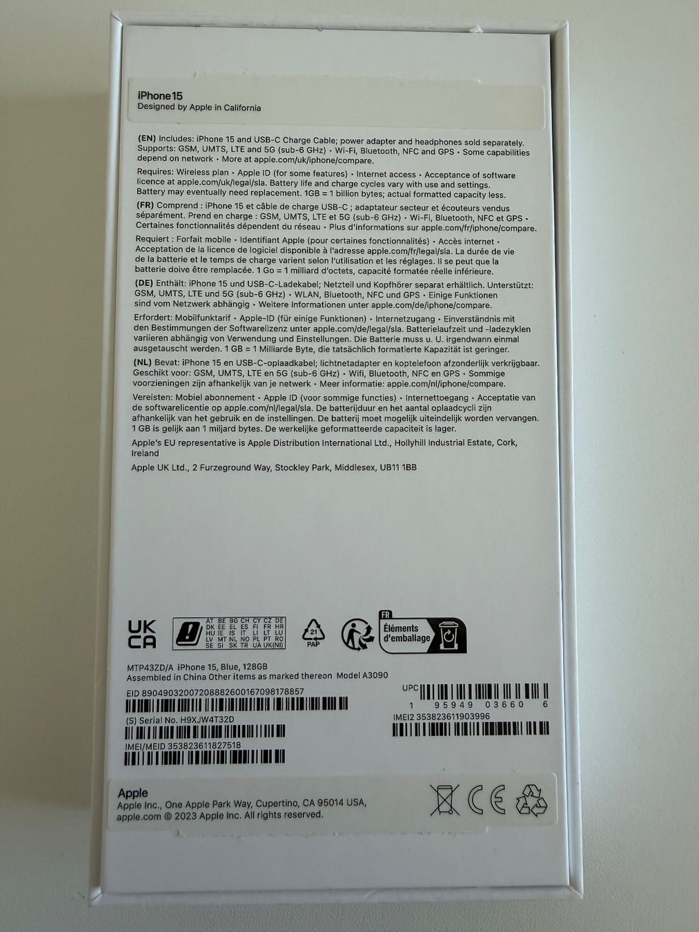 Apple Telefoni cellulari / Smartphones: Apple iPhone 15 5G 128GB Blue – Usato da Zofingen venduto da Mountain_B 5