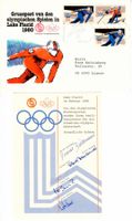 Grusspost olympische Spiele Lake Placid 1980 -Unterschriften