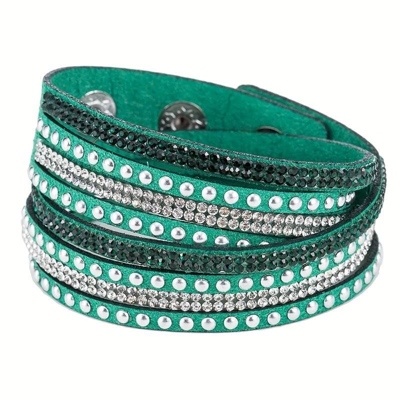Bracciali & Braccialetti: Multilayer Boho Armband PU-Leder Strass Neu – Nuovo e nell'imballaggio originale da Füllinsdorf venduto da Sunnebliemli7