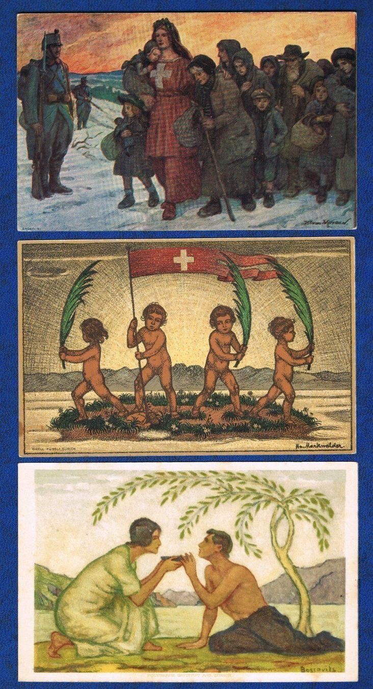Tutti i francobolli: 8 Bundesfeier Karten 1915-1917 – Usato da Biberstein venduto da Jura39 1