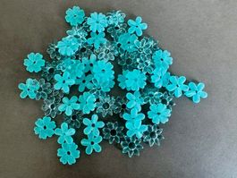 BLUMEN DEKO 62 STÜCK - TRANSPARENT UND MATT