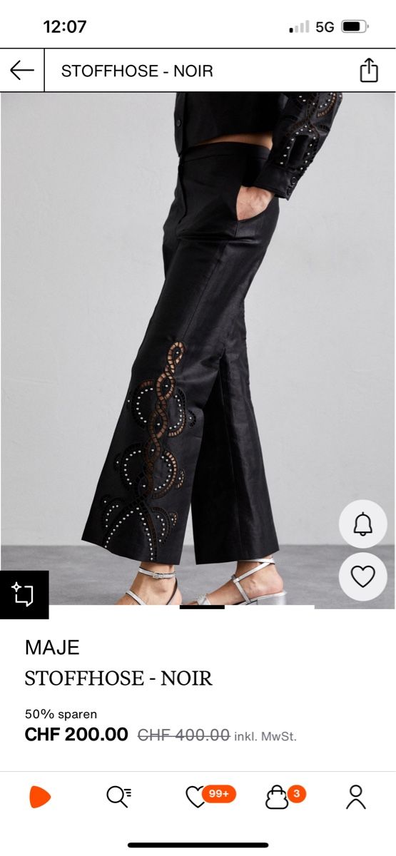 Maje Pantaloni: MAJE Stoffhose, schwarz, Gr. 36 – Nuovo (secondo la descrizione) da Baar venduto da Lila2006