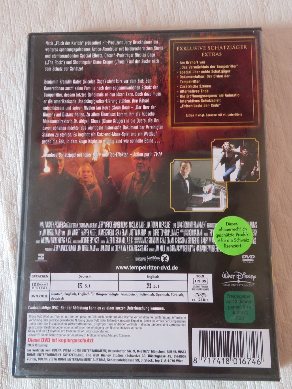 Tutti i DVDs: Das Vermächtnis der Tempelritter Nicolas Cage – Usato da Weiach venduto da weiach82 1