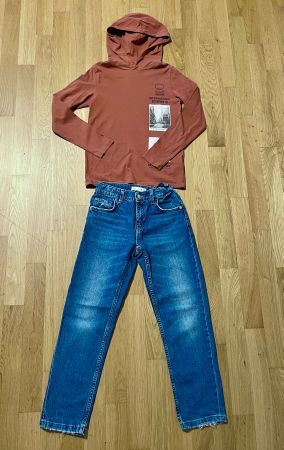 Kleiderpaket für 11/12-jährige bestehend aus Hoodie/Jeans