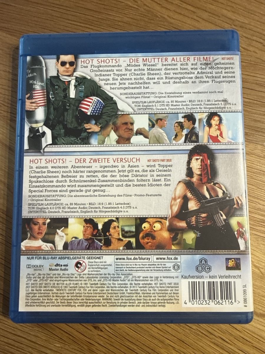 Tutti i DVDs: Hot Shots 1&2 – Usato da Münsingen venduto da Sim2977 1