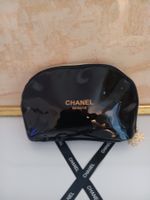 Chanel Original Neu Kosmetiktasche Schwarz 25 cm mit Logo