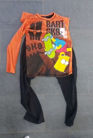 Cooles Bart Simpson pyjama, Gr. 158, Langarmshirt und Hosen