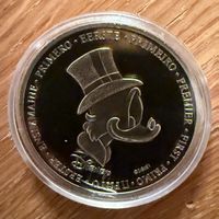 1 Disney Onkel Dagobert Münze.  First Euro Of Uncle Scrooge