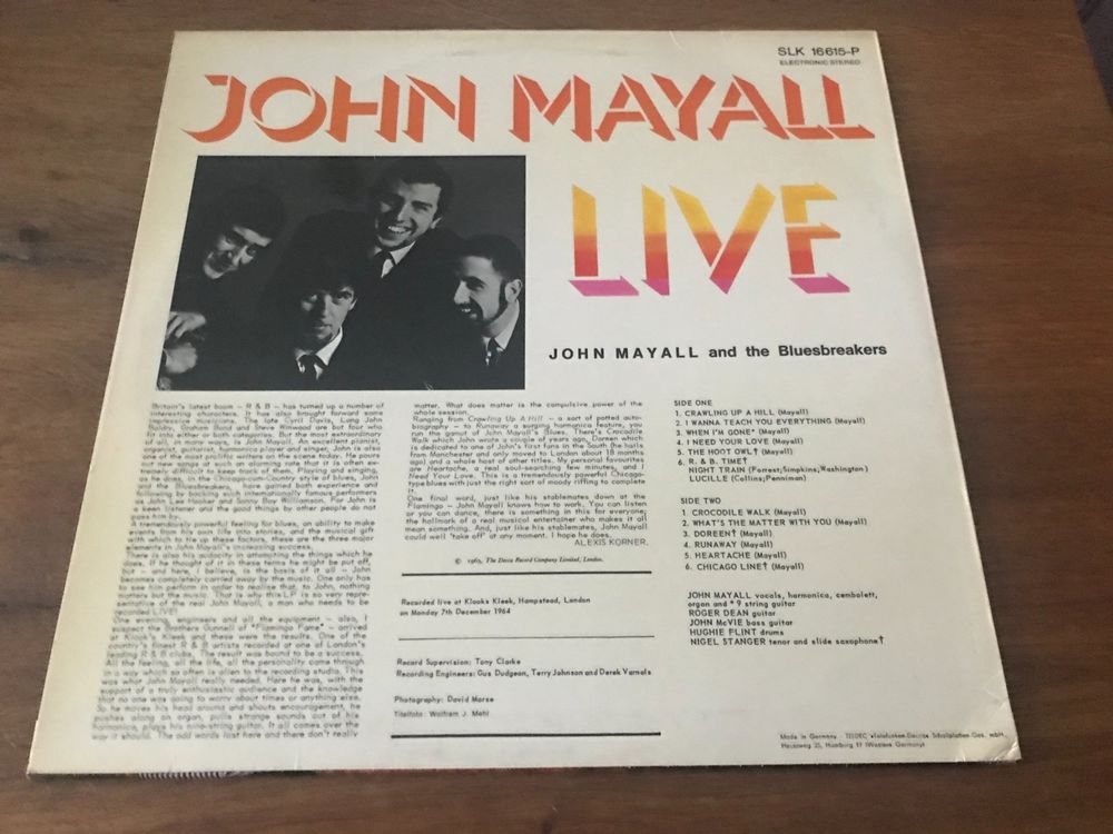 JOHN MAYALL & The BLUESBREAKERS - Live - 1969 - | Kaufen Auf Ricardo