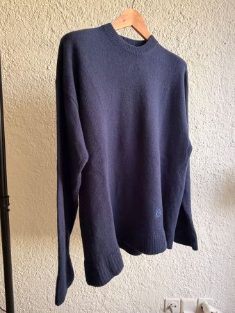 Loewe Pullover Wolle Blau - Gr. XL -
