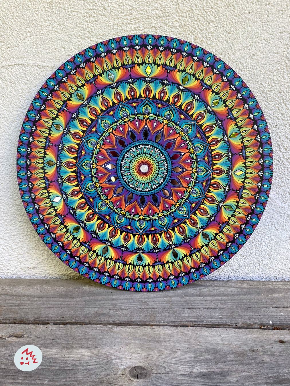 Dipinti: Mandala auf Holz, Mandala Bild, Gemälde, Geschenk, Kunst – Nuovo e nell'imballaggio originale da Fanas venduto da Omibia 6